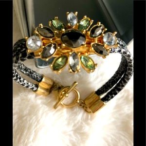SPECIAL! Any 2 for 20, 3 for 25! Banana Republic bracelet, grey chord, stones